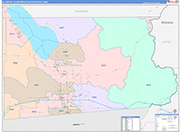 El Centro Metro Area Wall Map Color Cast Style